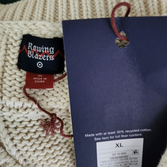 Croquet Stripe Cable Knit Sweater - Rowing Blazers x Target NWT - Picture 11 of 11